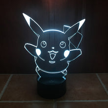 Led Toys Charizard Squirtle Bulbasaur Articuno Action Figures 3D Table Lamp pikachu Eevee Charmander