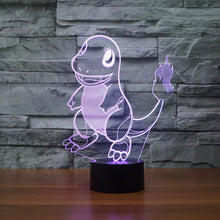 Led Toys Charizard Squirtle Bulbasaur Articuno Action Figures 3D Table Lamp pikachu Eevee Charmander