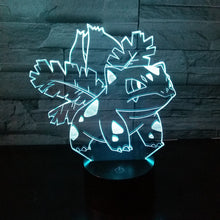 Led Toys Charizard Squirtle Bulbasaur Articuno Action Figures 3D Table Lamp pikachu Eevee Charmander