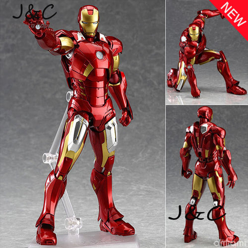 New Figma 217 The Avengers IronMan Action Figure 16cm Iron Man Doll PVC ACGN figure Toy Brinquedos Anime kids toys