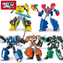 WEI JIANG Cool Transformation Action Figure Toys Boy Cartoon Anime Series Plastic Deformation Robot Car Classic Dinosaur Model
